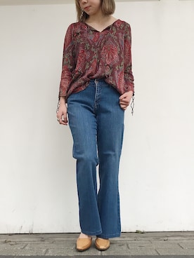 「Levi’s MADE＆CRAFTED（リーバイスメードアンドクラフテッド）のアイテム（パンツ）」を使った、LADIES&ANTIQUES NoT kyomachiさん（レディース・161cm）の春コーディネート