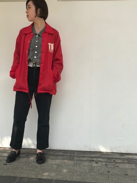 「Champion（チャンピオン）のアイテム（その他アウター）」を使った、LADIES&ANTIQUES NoT kyomachiさん（レディース・161cm）の秋コーディネート