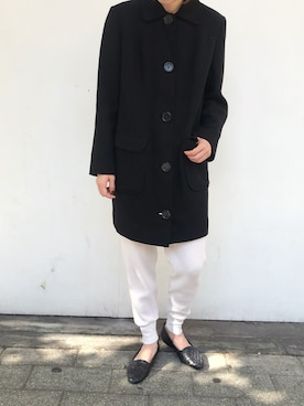 「アイテム（ステンカラーコート）」を使った、LADIES&ANTIQUES NoT kyomachiさん（レディース・161cm・20代）の冬コーディネート