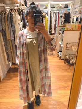 「SM2（エスエムツー）のアイテム（シャツワンピース）」を使った、A.L.さん（レディース・152cm）の夏コーディネート