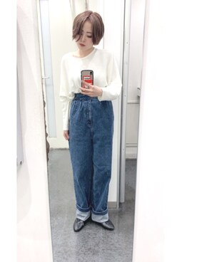「JELLY BEANS（ジェリービーンズ）の【WEB限定】【Made in Japan】甲深バレエシューズ(134-1429)JELLY BEANS(ジェリービーンズ)（バレエシューズ）」を使った、kanaさん（レディース・148cm）の冬コーディネート