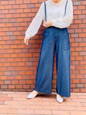 「アイテム（パンプス、グレー系）」を使った、yamadaさん（レディース・159cm）の春コーディネート