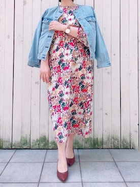 「Te chichi（テチチ）のアイテム（デニムジャケット）」を使った、yamadaさん（レディース・159cm）の春コーディネート