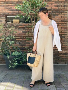 「Te chichi（テチチ）のアイテム（オールインワン・サロペット）」を使った、yamadaさん（レディース・158cm）の春コーディネート