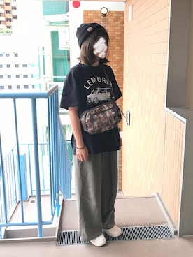 「summer」｜「アイテム（メッセンジャーバッグ）」を使った、はすさん（レディース・153cm）の春コーディネート