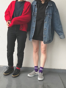 「DHOLIC（ディーホリック）のアイテム（その他アウター）」を使った、saeさん（レディース・158cm）の秋コーディネート