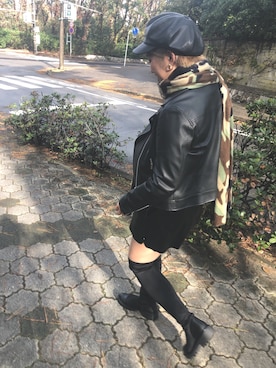 「アイテム（キャスケット）」を使った、やまだ。さん（レディース・156cm・10代）の秋コーディネート
