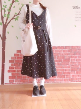 「アイテム（ブーティ）」を使った、あやねさん（レディース・143cm・10代）の秋コーディネート