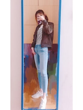 「GRL（グレイル）のアイテム（ナイロンジャケット）」を使った、Dieu_saitさん（レディース・163cm）の春コーディネート