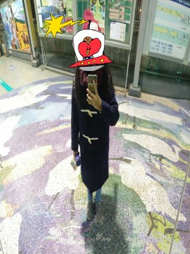 「アイテム（ダッフルコート）」を使った、taetaeinchさん（レディース・155cm・10代）の秋コーディネート