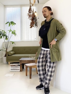「URBAN RESEARCH（アーバンリサーチ）のアイテム（ステンカラーコート）」を使った、✂︎ NAOTO ✂︎さん（メンズ・170cm）の春コーディネート