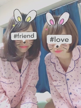 「GU（ジーユー）のアイテム（その他トップス、ピンク系）」を使った、ﾘ   ｻさん（レディース・161cm）の夏コーディネート