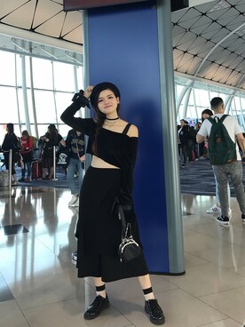 「MONKI（モンキ）のアイテム（シューズ）」を使った、Y.EEさん（レディース・162cm）の秋コーディネート