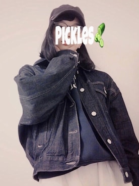 「BACK NUMBER（バックナンバー）のアイテム（デニムジャケット）」を使った、Picklesさん（レディース・167cm）の冬コーディネート