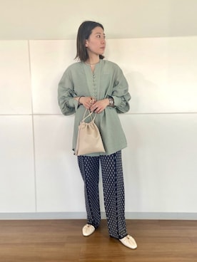 「SMELLY（スメリー）のアイテム（ショルダーバッグ）」を使った、yuinaさん（レディース・158cm）の冬コーディネート