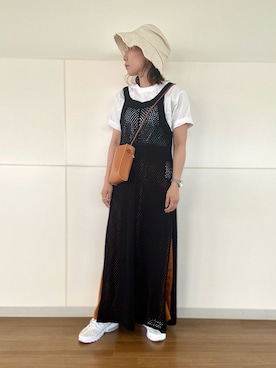 「USAコットン」｜「アイテム（帽子）」を使った、yuinaさん（レディース・158cm）の春コーディネート