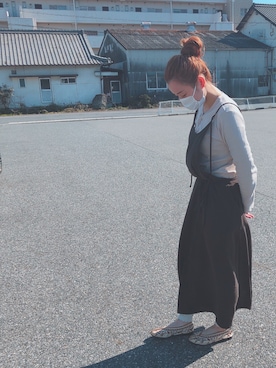 「カンフーシューズ」｜emico.さん（レディース・152cm）の春コーディネート