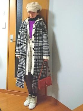 「Omekashi（オメカシ）のアイテム（その他アウター）」を使った、373さん（レディース・161cm）の冬コーディネート