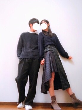「REDYAZEL（レディアゼル）のアイテム（トップス）」を使った、picca&ton さん（メンズ・168cm）の冬コーディネート