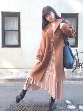 BLUELABEL CRESTBRIGE バルキーモッサチェスターコート　黒 BLUE LABEL CRESTBRIDGE（ブルーレーベルクレストブリッジ）の