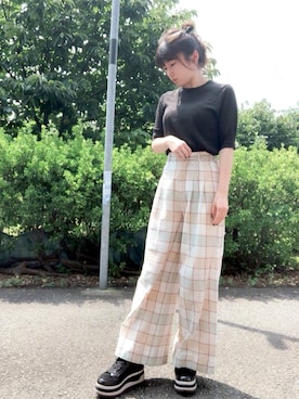 RUUさん（レディース・156cm）の夏コーディネート