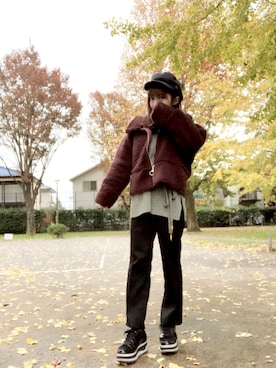 「REDYAZEL（レディアゼル）のアイテム（ブルゾン）」を使った、RUUさん（レディース・156cm）の秋コーディネート