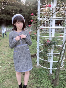 「LODISPOTTO（ロディスポット）のアイテム（ハンチング/ベレー帽）」を使った、RUUさん（レディース・156cm）の秋コーディネート