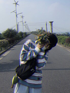 「UNIF（ユニフ）のアイテム（ハンチング/ベレー帽）」を使った、蟑螂恶霸さん（レディース・160cm）の秋コーディネート