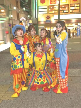 「Pierrot（ピエロ）のアイテム（つなぎ/オールインワン）」を使った、ゆんぴさん（レディース・151cm）の秋コーディネート