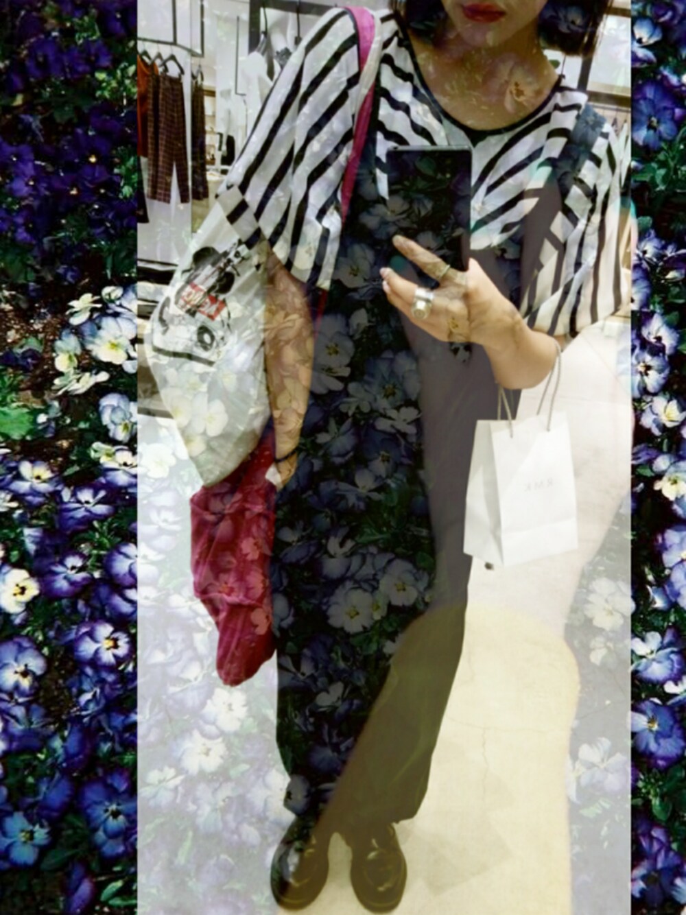 「ラフ、黒、モノトーン、古着、Y’s、junya watanabe、COMME des GARCONS、ショルダーバッグ、つなぎ、Dr.Martens」｜「Y'sのアイテム（つなぎ/オールインワン、ブラック系）」を使った、 Saiさん（レディース・151cm）の夏コーディネートの1枚目の写真