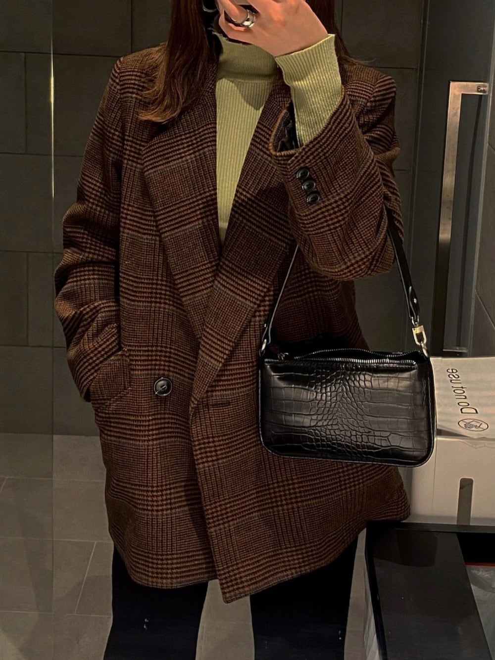 テーラードジャケット moussy - CHECK MIDDLE JACKET 20210327123909341_1000.jpg