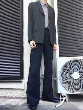 「お正月」｜「アイテム（スラックス）」を使った、eijiさん（メンズ・178cm）の冬コーディネート