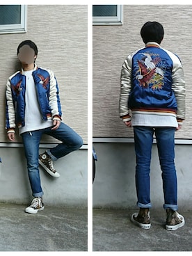 「jackrose」｜「アイテム（ブルゾン）」を使った、bunzyoさん（メンズ・166cm）の冬コーディネート