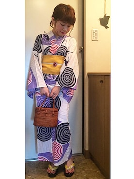「祭り」｜「アイテム（その他）」を使った、きょろさん（レディース・153cm）の夏コーディネート