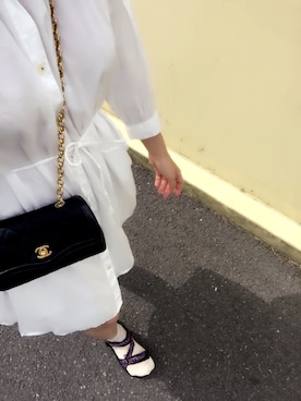 「POU DOU DOU（プードゥドゥ）のアイテム（シャツワンピース）」を使った、NAON777さん（レディース・163cm）の春コーディネート