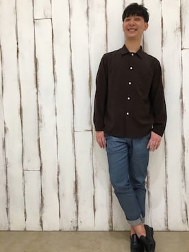 「Steven Alan（スティーブンアラン）のアイテム（その他シューズ）」を使った、tonsukeさん（メンズ・177cm）の夏コーディネート