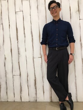 「Steven Alan（スティーブンアラン）のアイテム（その他シューズ）」を使った、tonsukeさん（メンズ・177cm）の夏コーディネート