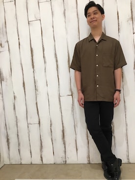 「Steven Alan（スティーブンアラン）のアイテム（その他シューズ）」を使った、tonsukeさん（メンズ・177cm）の夏コーディネート