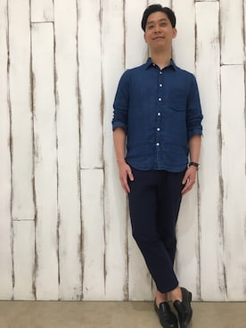「Steven Alan（スティーブンアラン）のアイテム（その他シューズ）」を使った、tonsukeさん（メンズ・177cm）の夏コーディネート