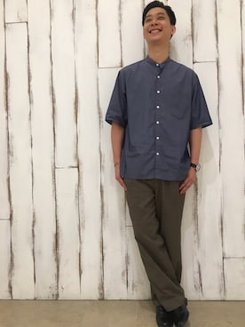 「Steven Alan（スティーブンアラン）のアイテム（その他シューズ）」を使った、tonsukeさん（メンズ・177cm）の夏コーディネート