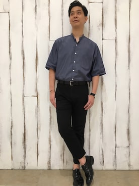 「Steven Alan（スティーブンアラン）のアイテム（その他シューズ）」を使った、tonsukeさん（メンズ・177cm）の夏コーディネート