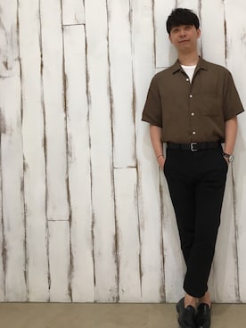 「Steven Alan（スティーブンアラン）のアイテム（その他シューズ）」を使った、tonsukeさん（メンズ・177cm）の夏コーディネート