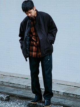 「green label relaxing（グリーンレーベルリラクシング）のアイテム（その他アウター）」を使った、小林 健太さん（メンズ・172cm）の秋コーディネート