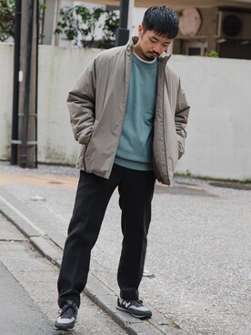 「一押しのアウタースタイル」｜「アイテム（ブルゾン）」を使った、小林 健太さん（メンズ・172cm）の冬コーディネート