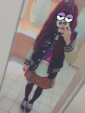 「RNA」｜「アイテム（スタジャン）」を使った、さかなくんさん（レディース・160cm）の春コーディネート