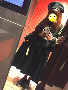 「RNA」｜「アイテム（MA-1）」を使った、さかなくんさん（レディース・160cm）の冬コーディネート