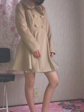 「CECIL McBEE（セシルマクビー）のアイテム（ダウンジャケット/コート）」を使った、赤ずきんさん（レディース・157cm）の冬コーディネート