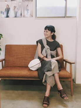 「Abel（アベル）のアイテム」を使った、原田沙奈子さん（レディース・163cm）の春コーディネート