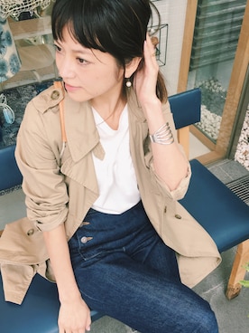 「Abel（アベル）のアイテム」を使った、原田沙奈子さん（レディース・163cm）の春コーディネート