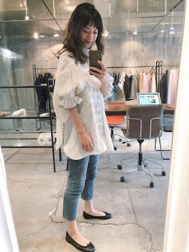 「Abel（アベル）のアイテム」を使った、原田沙奈子さん（レディース・160cm）の夏コーディネート